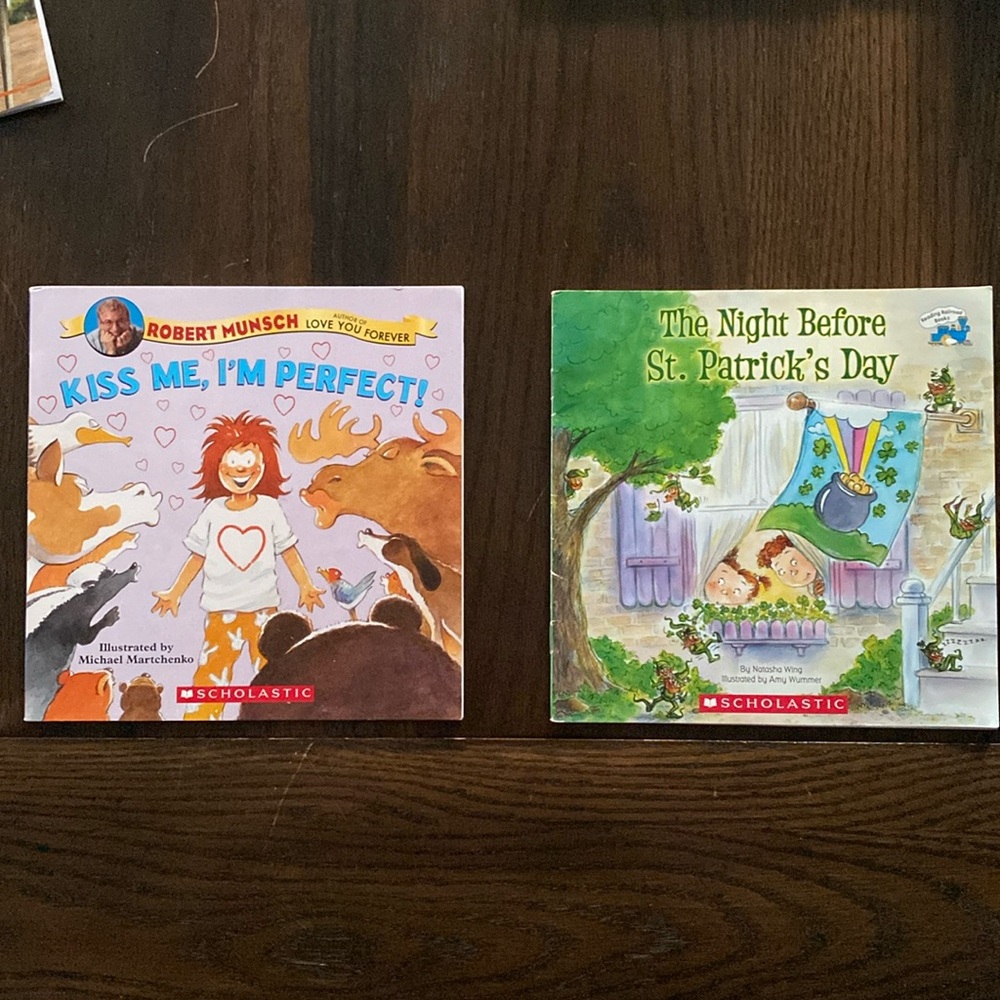 Scholastic 2 BOOK BUNDLE: Kiss Me I'm Perfect & The Night Before St. Pat's Day